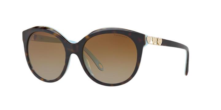 Tiffany &amp; Co. Tortoise Round Sunglasses - Tf4133