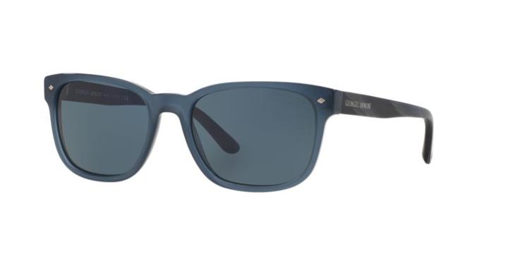 Giorgio Armani Ar8049 56 Blue Rectangle Sunglasses