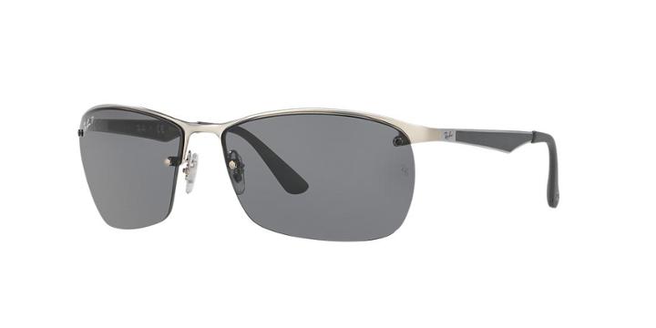 Ray-ban Silver Matte Square Sunglasses - Rb3550