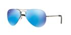Ray-ban 59 Gunmetal Aviator Sunglasses - Rb3449