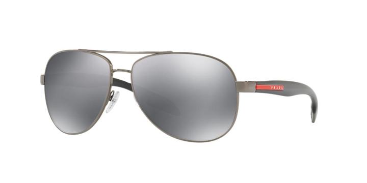 Prada Linea Rossa Ps 53ps Gunmetal Pilot Sunglasses