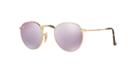 Ray-ban Round Metal Gold Sunglasses - Rb3447n