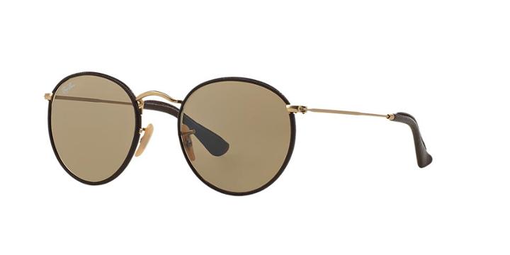 Ray-ban Round Craft Gold Matte Sunglasses - Rb3475q