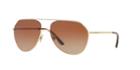 Dolce &amp; Gabbana 59 Gold Aviator Sunglasses - Dg2191