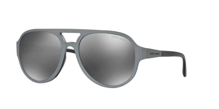 Giorgio Armani 58 Gunmetal Aviator Sunglasses - Ar6037