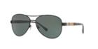 Burberry Black Matte Aviator Sunglasses - Be3080