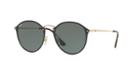 Ray-ban Round Gold Sunglasses - Rb3574n