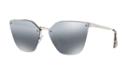 Prada Pr 68ts Silver Cat-eye Sunglasses