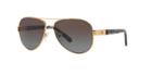 Tory Burch Gold Aviator Sunglasses, Polarized - Ty6010