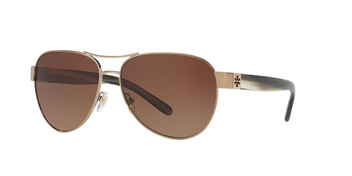 Tory Burch Gold Aviator Sunglasses - Ty6051