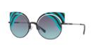 Fendi Ff0215 53 Blue Cat-eye Sunglasses