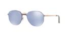 Ray-ban Blaze Hexagonal Flat Lens Bronze Rimless Sunglasses - Rb3579n