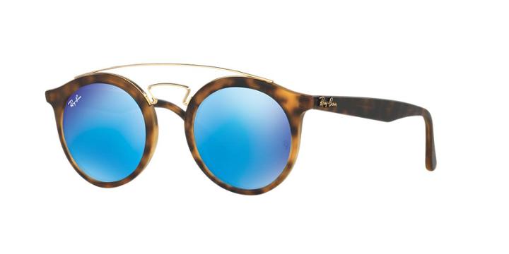 Ray-ban Gatsby I Tortoise Matte Round Sunglasses - Rb4256