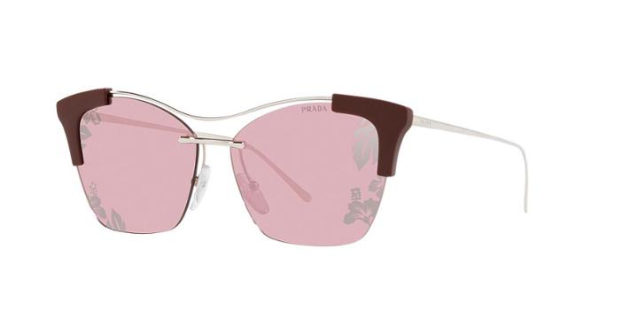 Prada Pr 21us 56 Silver Butterfly Sunglasses