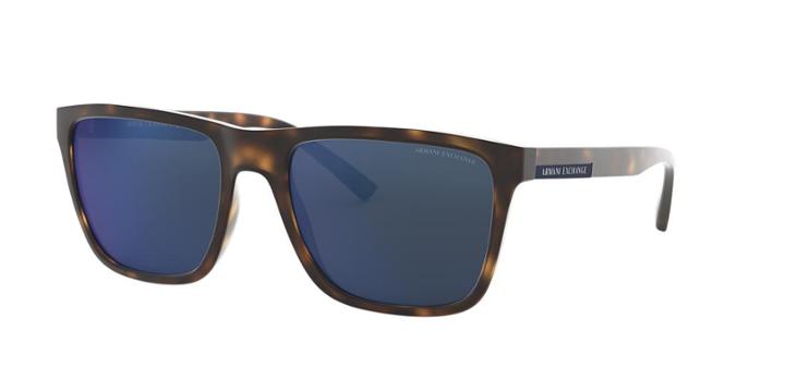 Armani Exchange Ax4080s 57 Tortoise Matte Square Sunglasses