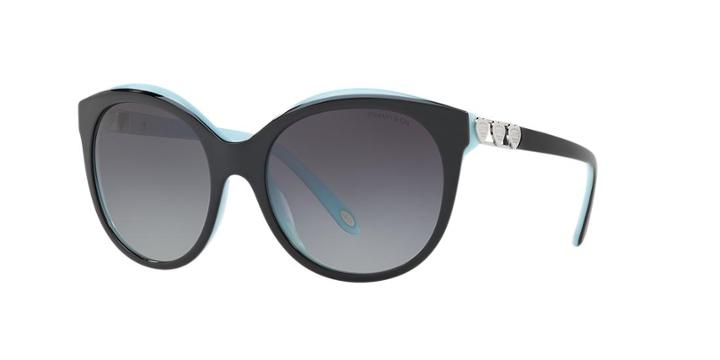 Tiffany &amp; Co. 56 Black Round Sunglasses - Tf4133