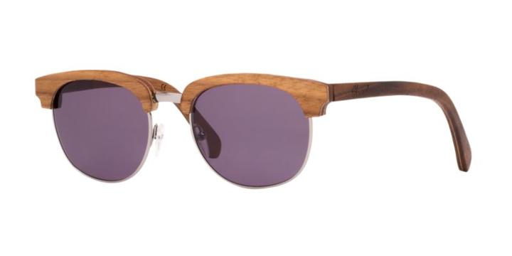 Shwood Eugene Wood Original 54 Multicolor Square Sunglasses