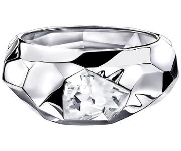 Swarovski Swarovski Atelier Swarovski By Jean Paul Gaultier, Reverse Bangle White Rhodium-plated