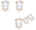 Swarovski Swarovski Attract Pear Pierced Earring Set, White White Rose Gold-plated