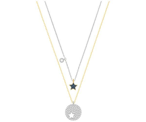 Swarovski Swarovski Crystal Wishes Star Pendant Set, Blue, Mixed Plating Teal