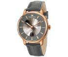 Swarovski Swarovski Atlantis Limited Edition Automatic Men's Watch, Leather Strap, Gray, Rose Gold Tone Gray Rose Gold-plated