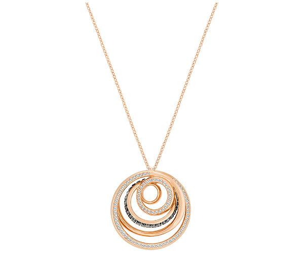 Swarovski Swarovski Dynamic Pendant, Large, Gray, Rose Gold Plating Gray Rose Gold-plated