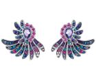 Swarovski Swarovski Hearty Pierced Earring Jackets, Multi-colored, Palladium Plating Dark Multi Rhodium-plated
