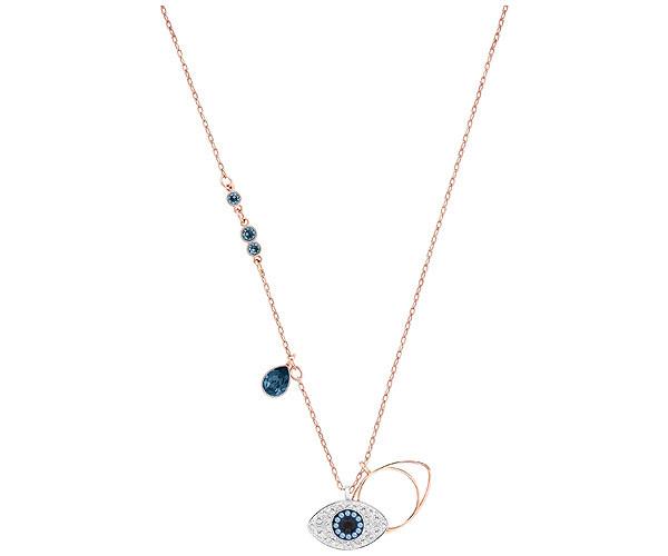 Swarovski Swarovski Duo Evil Eye Pendant, Blue, Mixed Plating Dark Multi