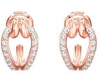 Swarovski Swarovski Lifelong Hoop Pierced Earrings, Small, White, Rose Gold Plating White Rose Gold-plated