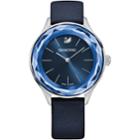 Swarovski Octea Nova Watch, Leather Strap, Blue, Silver Tone