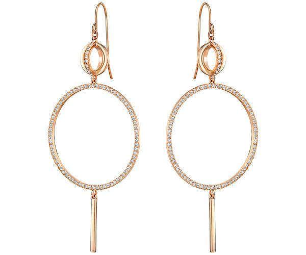 Swarovski Swarovski Flash Pierced Earrings White Rose Gold-plated