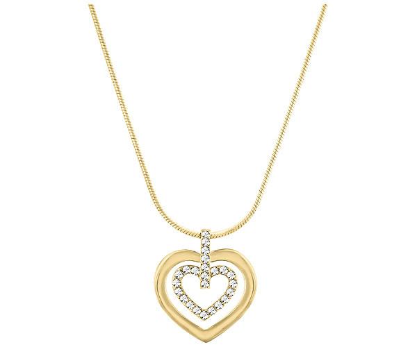 Swarovski Swarovski Circle Heart Pendant White Gold-plated