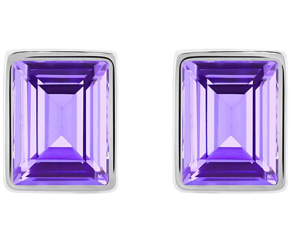 Swarovski Swarovski Evanescent Pierced Earrings Violet Rhodium-plated