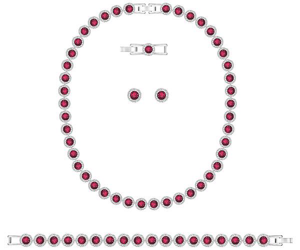 Swarovski Swarovski Angelic Set All-around Red Rhodium-plated