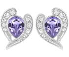 Swarovski Swarovski Chestnut Pierced Earrings Violet Rhodium-plated