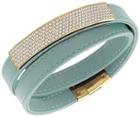 Swarovski Swarovski Vio Cielo Leather Bracelet White Gold-plated