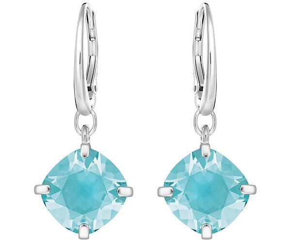 Swarovski Swarovski Lucid Pierced Earrings Aqua Rhodium-plated