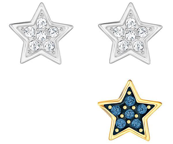 Swarovski Swarovski Crystal Wishes Star Pierced Earring Set, Blue White