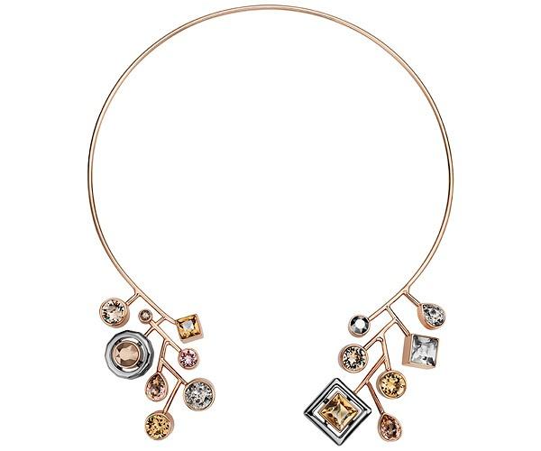 Swarovski Swarovski Arbol Choker, Multi-colored, Rose Gold Plating Brown Rose Gold-plated