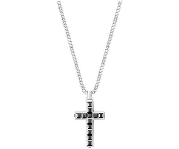 Swarovski Swarovski Midnight Cross Pendant Teal Stainless Steel