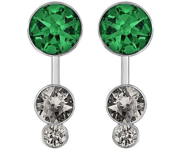 Swarovski Swarovski Slake Dot Pierced Earring Jacketsâ  Green Rhodium-plated