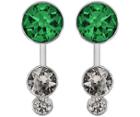 Swarovski Swarovski Slake Dot Pierced Earring Jacketsâ  Green Rhodium-plated