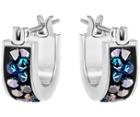 Swarovski Swarovski Crystaldust Hoop Pierced Earrings, Small, Blue Blue Stainless Steel
