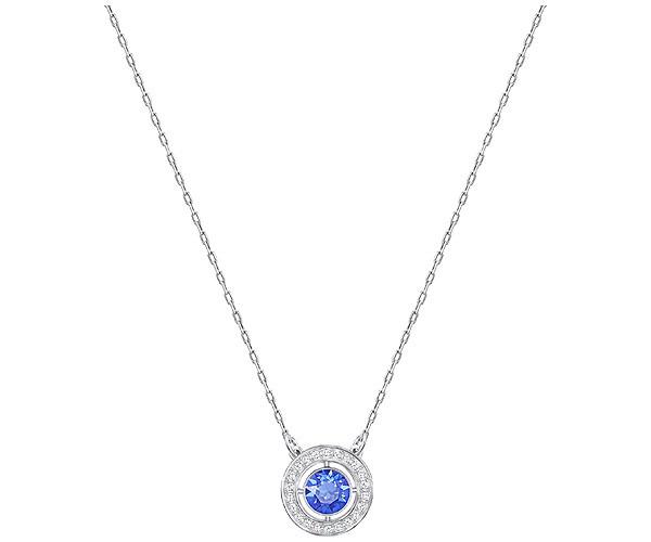 Swarovski Swarovski Forever Birthstone Necklace, September Blue Rhodium-plated
