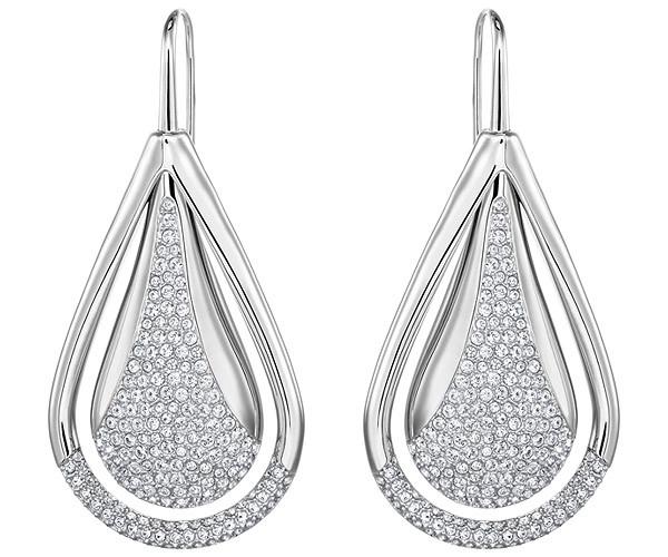 Swarovski Swarovski Exact Pierced Earrings White Rhodium-plated