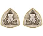 Swarovski Swarovski March Fox Stud Pierced Earrings, Gray, Gold Plating Gray Gold-plated