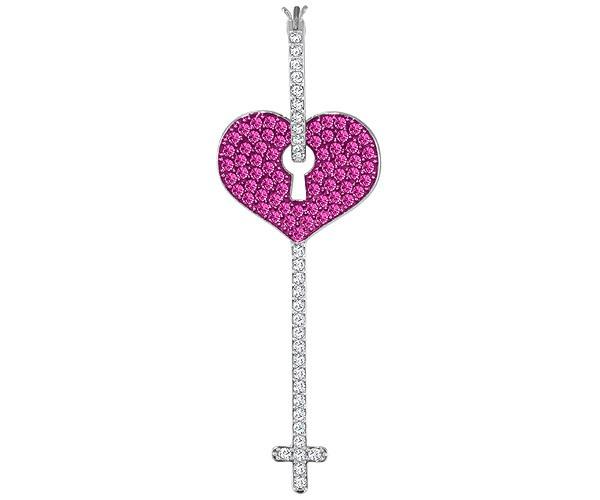 Swarovski Swarovski Mine Single Pierced Earring, Fuchsia, Rhodium Plating Pink Rhodium-plated