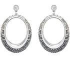 Swarovski Swarovski Enamel Pierced Earrings Dark Multi Rhodium-plated