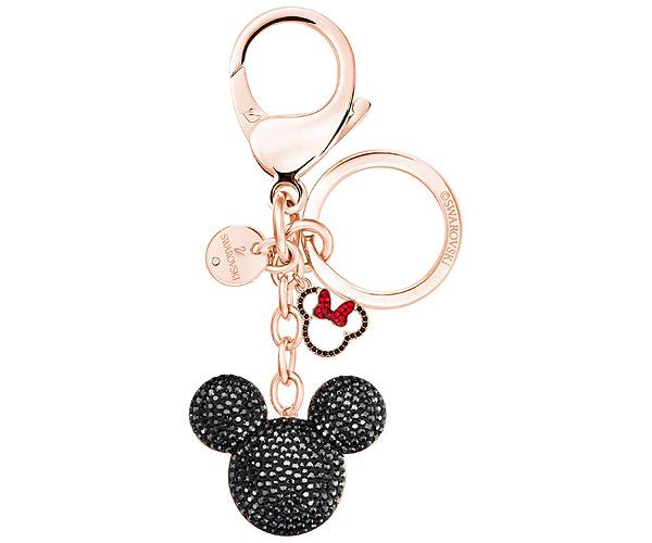 Swarovski Swarovski Mickey Bag Charm, Black, Mixed Plating  Rose Gold-plated