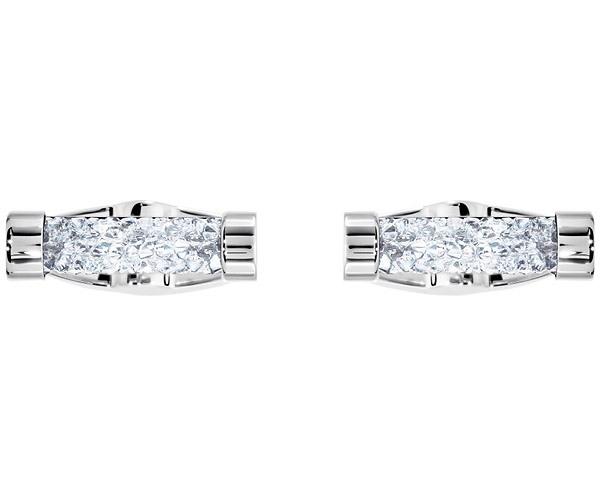 Swarovski Swarovski Crystaldust Cuff Links, White, Stainless Steel White Stainless Steel